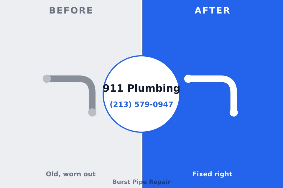 Before and after: plumbing repair Monticello, WI